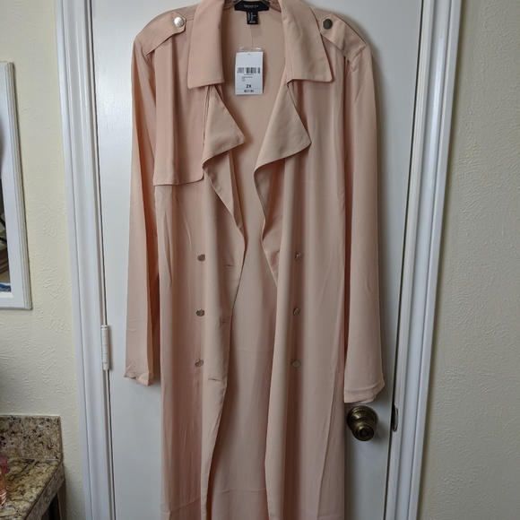 Forever 21 Jackets & Blazers - Forever 21 Nude Casual Trench Jacket/2X